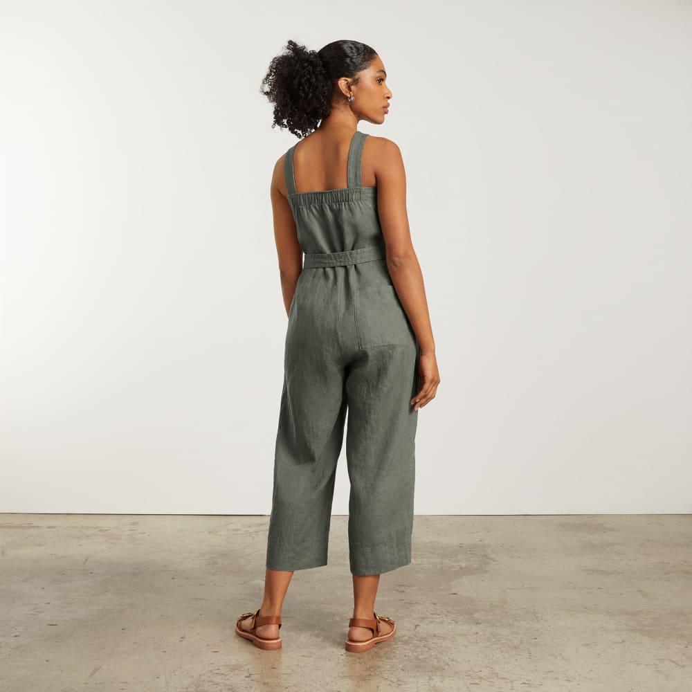 The Linen Jumpsuit | Pewter Green - Image 3