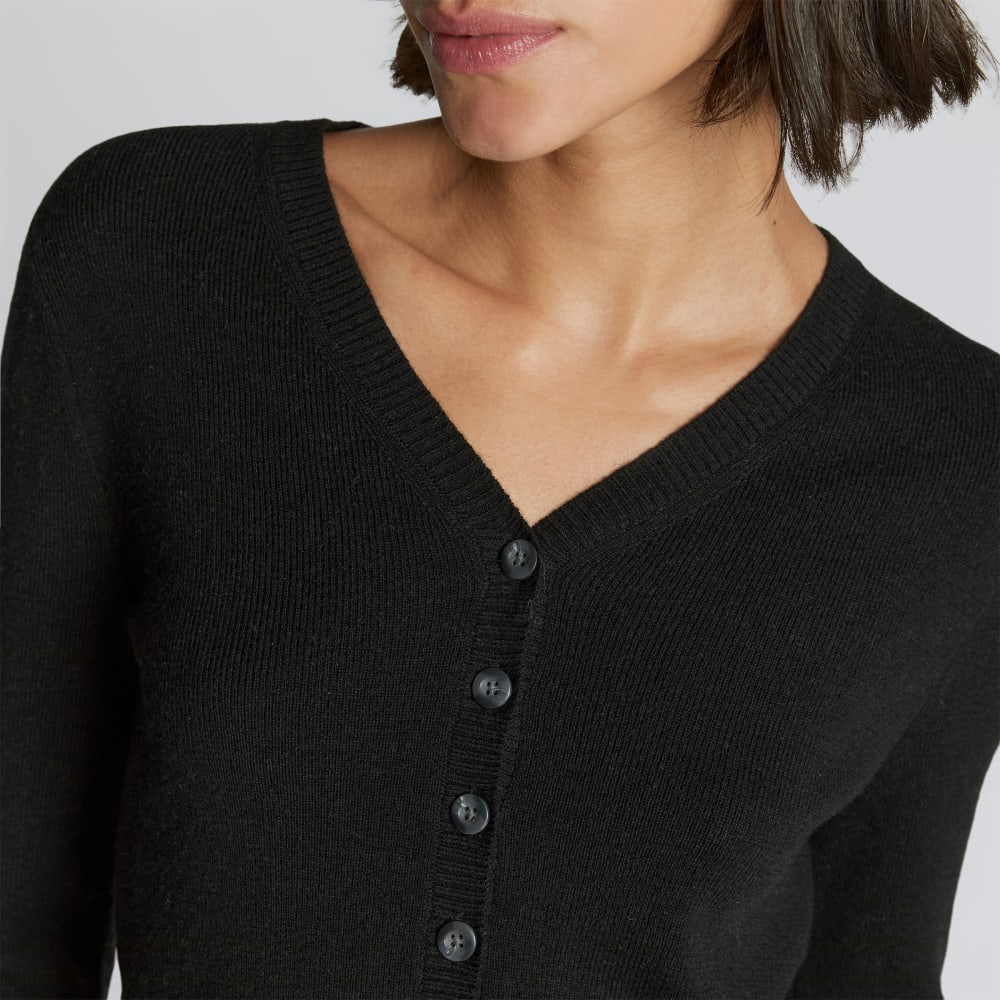 The Luxe Merino Cardigan | Black - Image 6