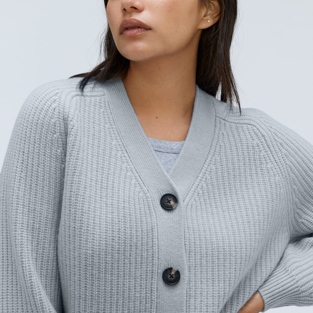 The Felted Merino Cardigan | Sky - Image 4