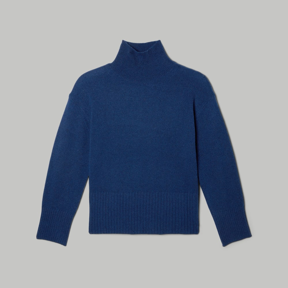 The Cashmere Oversized Turtleneck | Bright Navy - Image 2