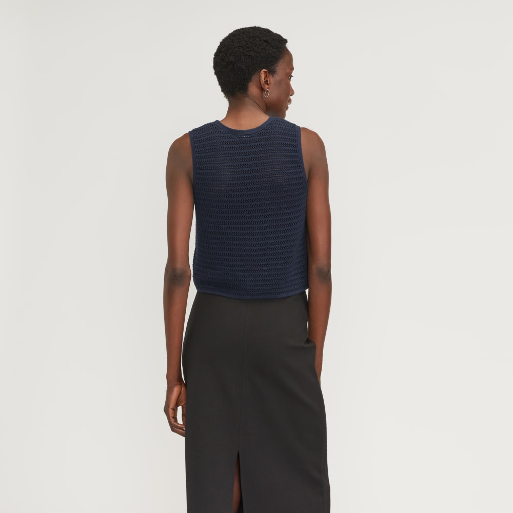 The Crochet Knit Cami | Navy - Image 3