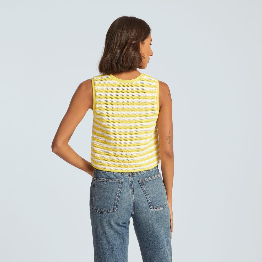 The Crochet Knit Cami | Canvas / Lemon - Image 3