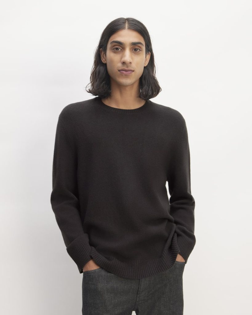 The Premium Merino Crew Neck Sweater | Black