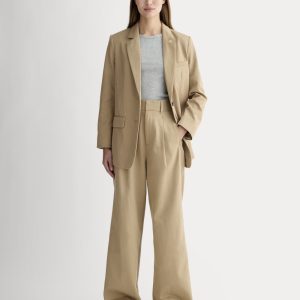 The Draper Pleated Pant in Buttersmooth | Ash Brown | 30 Inseam