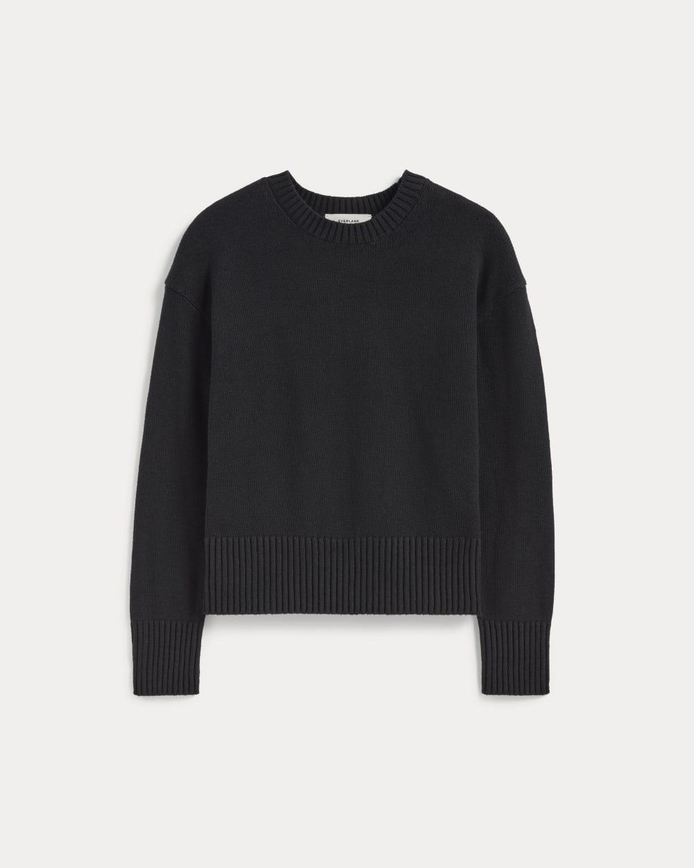 The Boxy Sweater in Everyday Cotton | Black - Image 2