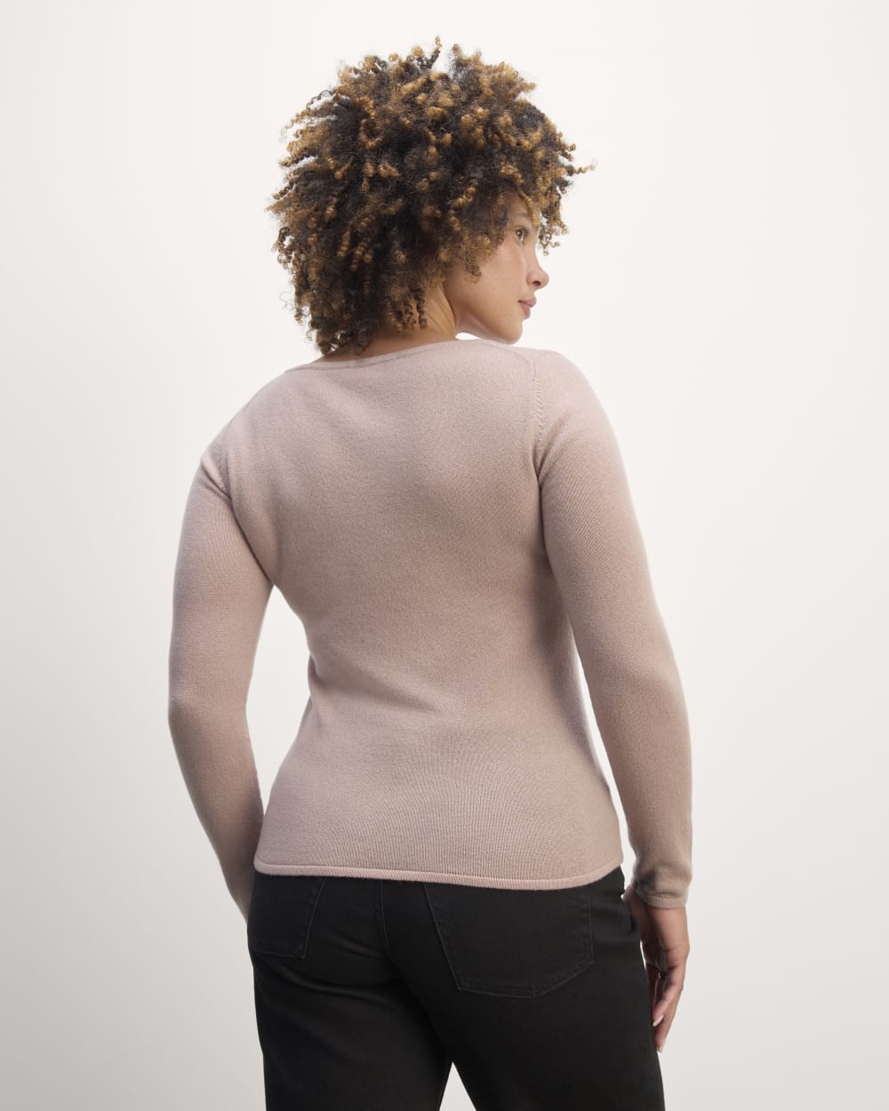 The Square Neck in Cashmere | Dusty Rose - Image 5