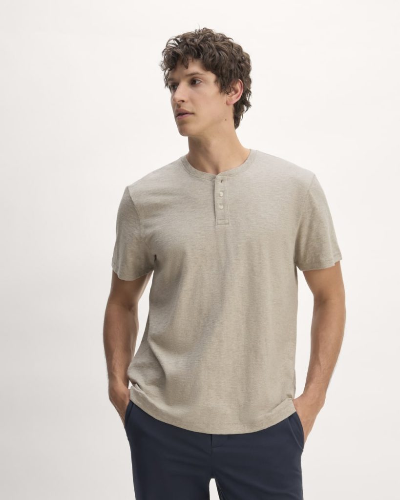 The Cotton Slub Henley | Heather Oatmeal