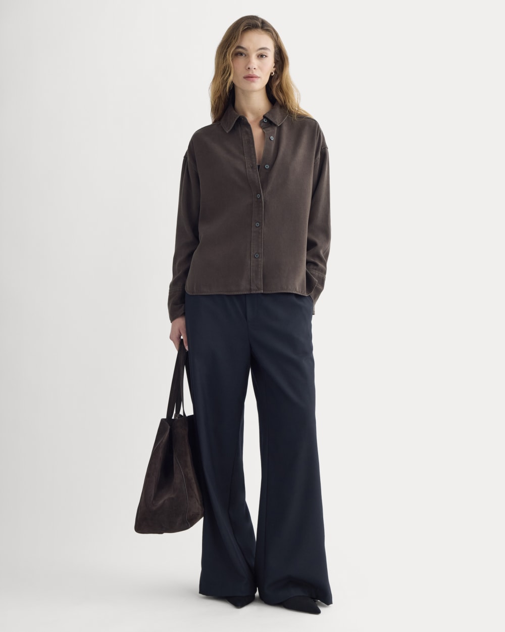 Boxy Shirt in Buttersoft | Coffee Bean - Image 3