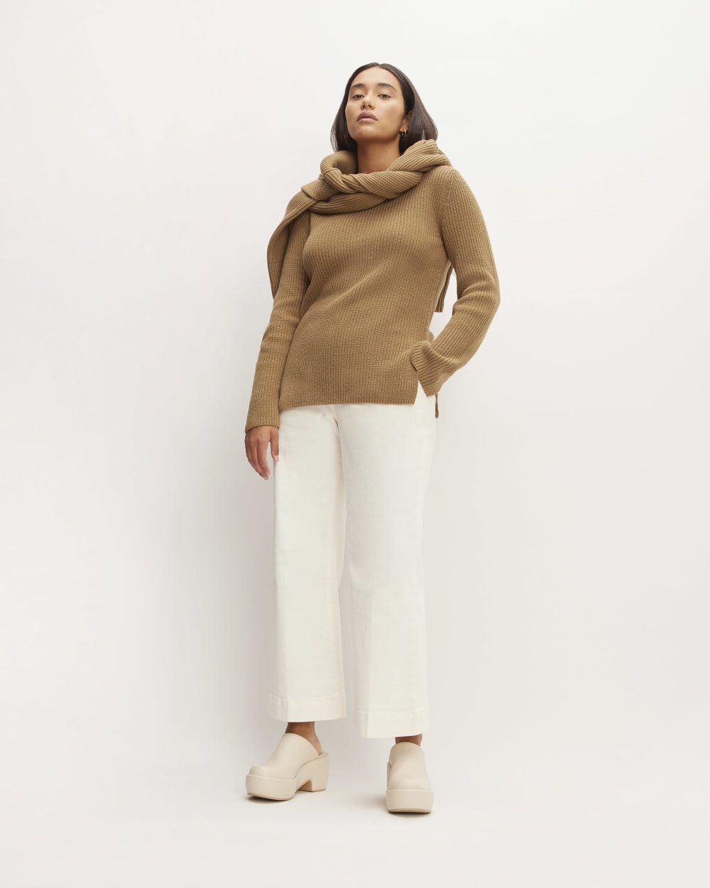 The Organic Cotton Slim Crew Sweater | Toasted Coconut - Image 3