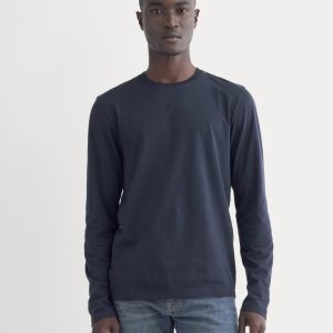 The Essential Organic Long-Sleeve Tee | Deep Navy