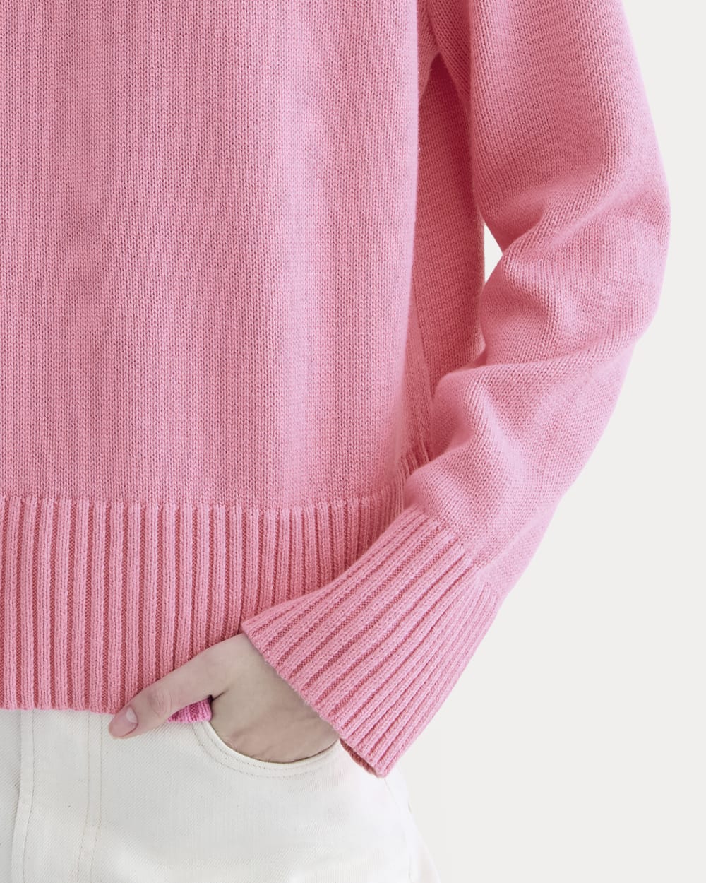 The Boxy Sweater in Everyday Cotton | Deep Pink - Image 4