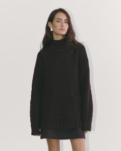 The Oversized Turtleneck in Luxe Merino | Black