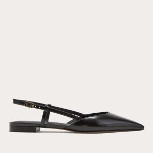 The Studio Slingback Flat | Black