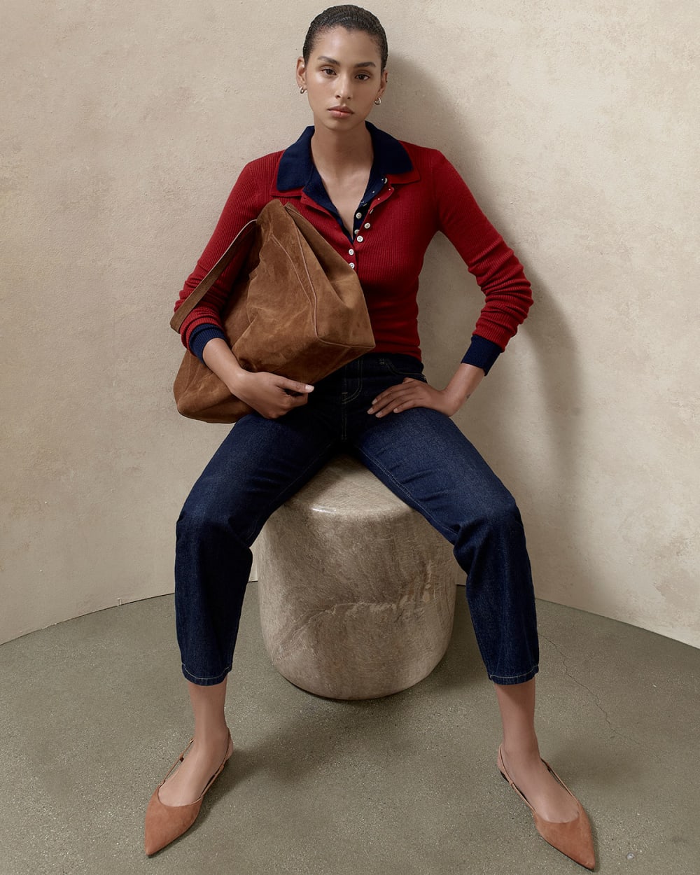 The Polo in Ultrasoft Merino | Merlot - Image 7