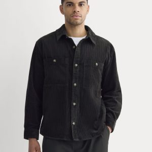 Wide Wale Corduroy Shirt | Black