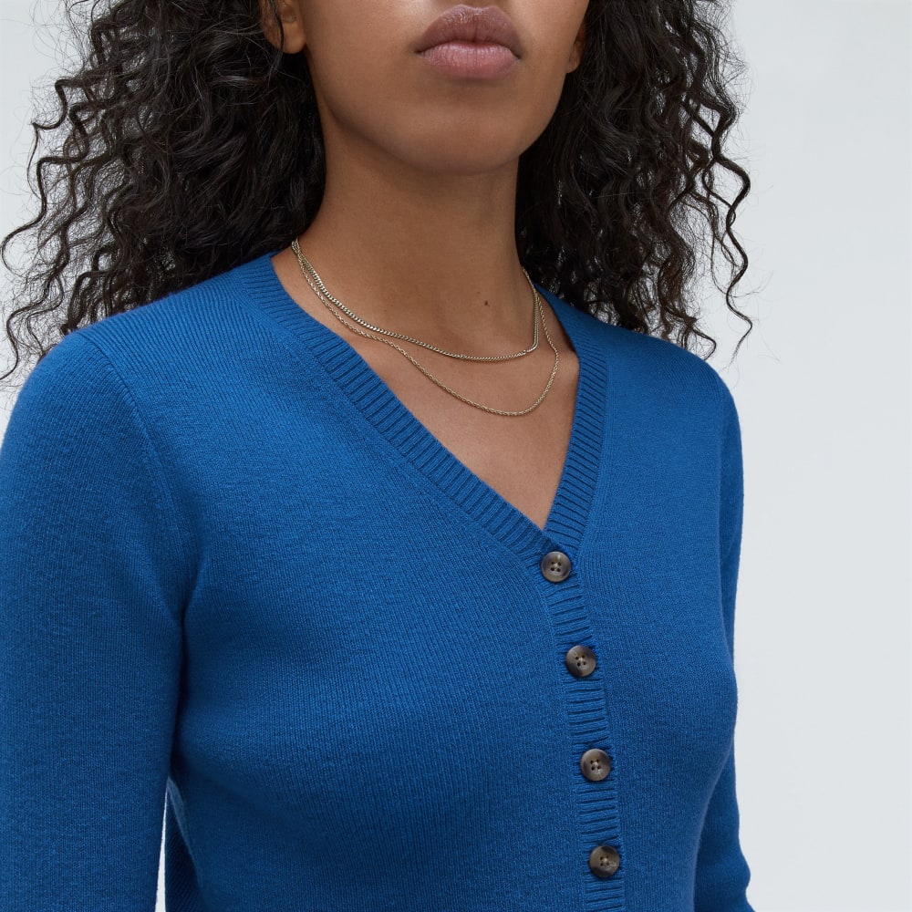 The Luxe Merino Cardigan | Lapis Blue - Image 6
