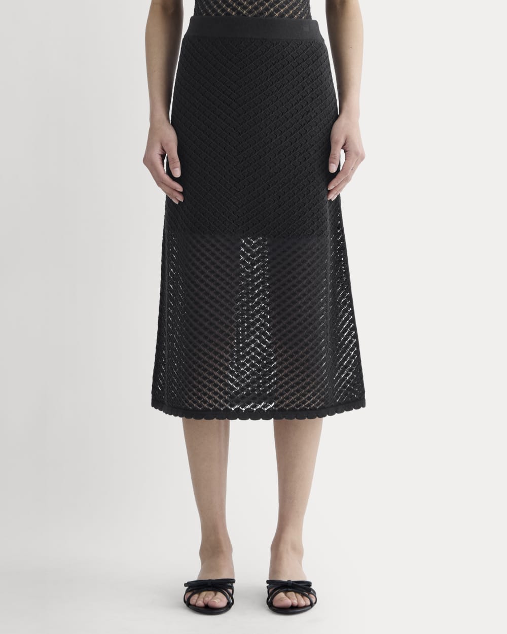 The Lace Knit Skirt | Black - Image 3