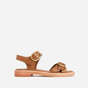 The Twin Buckle Sandal | Brown Sugar