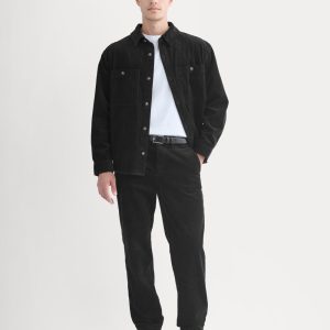 Wide Wale Corduroy Trouser |  Black