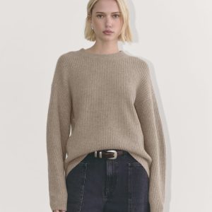 The Cocoon Crew in Wool Cashmere | Oatmeal