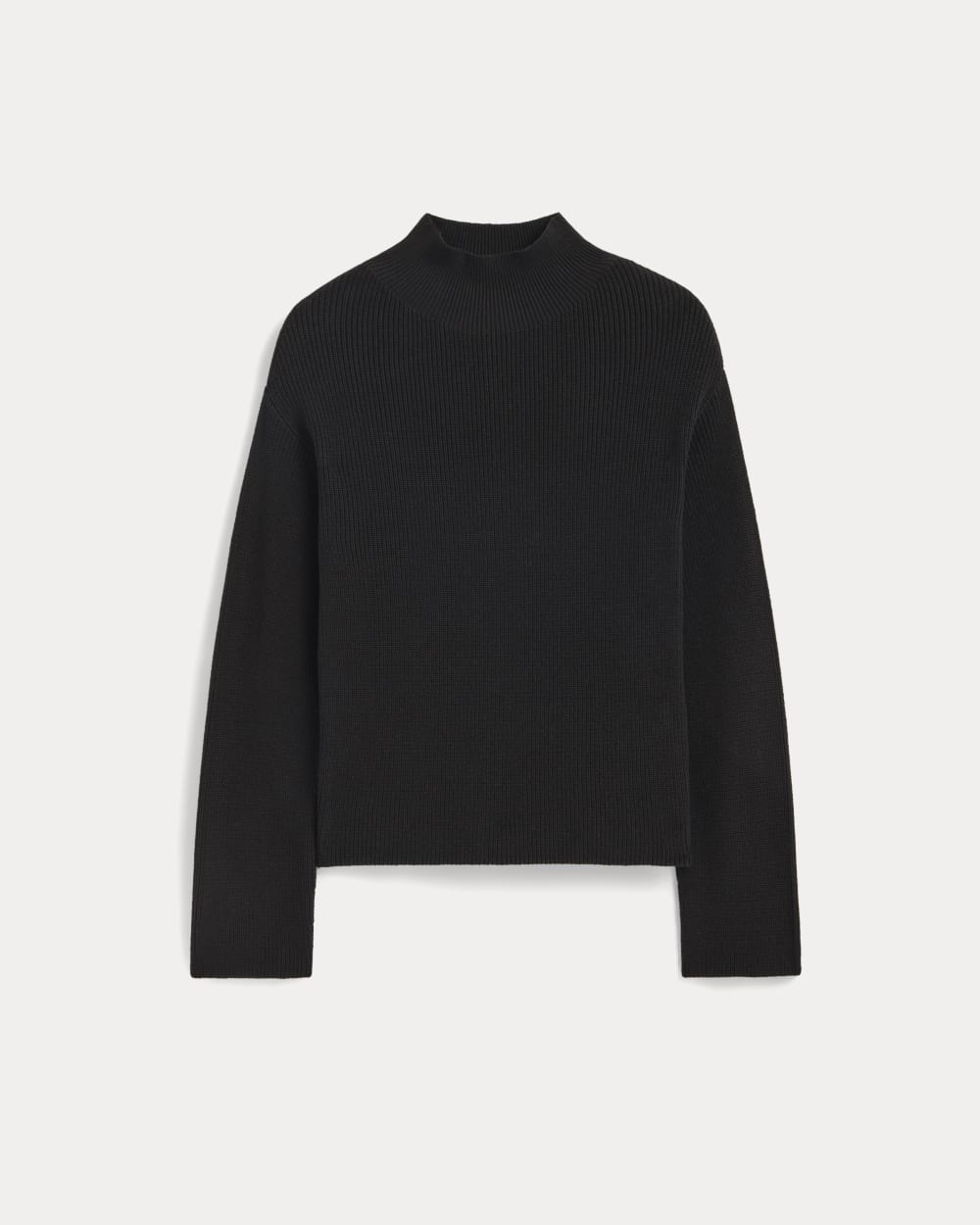 The Slouchy Funnel Neck in Everyday Cotton | Black - Image 2