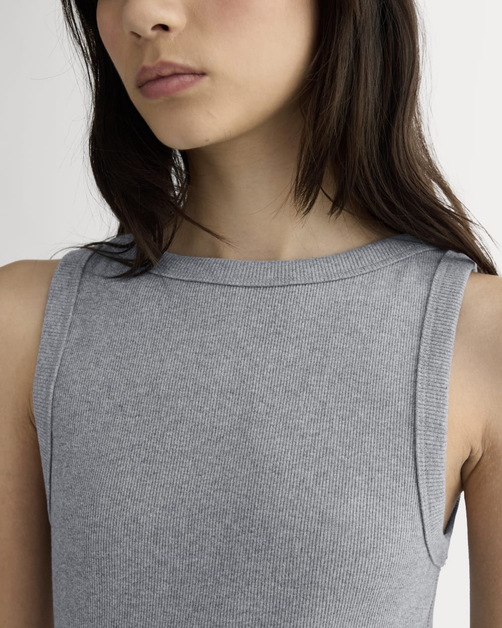 The Selfie Tank Dress | Mid Heather Grey - Image 3