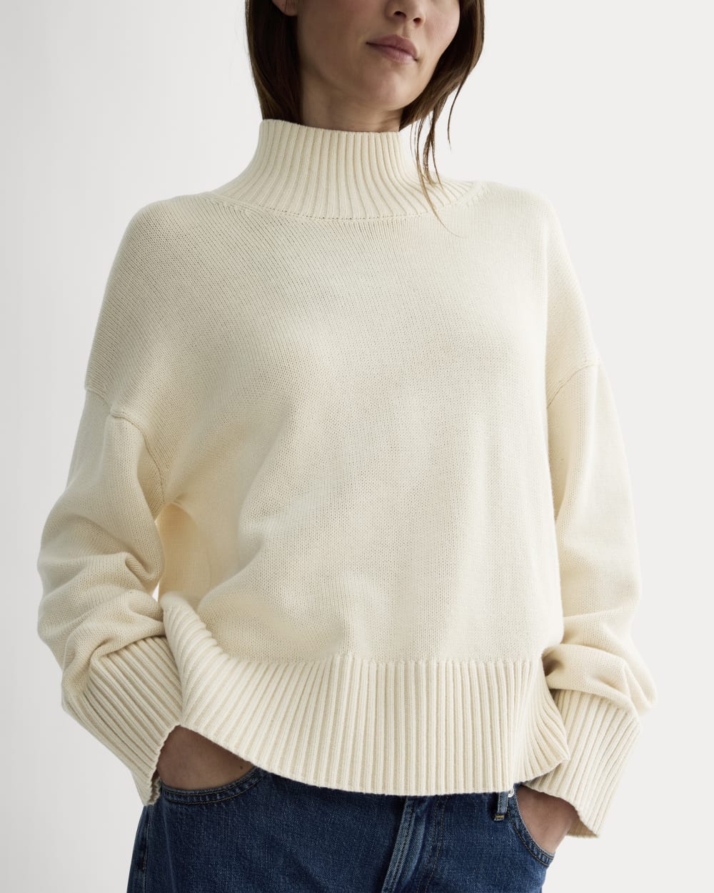 The Boxy Turtleneck in Everyday Cotton | Canvas - Image 4
