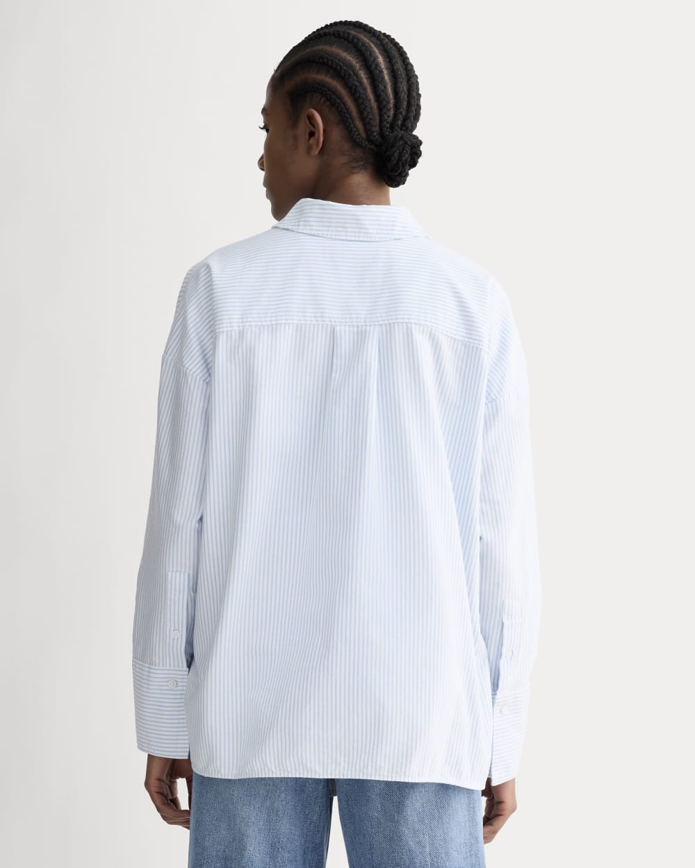 The Boxy Oxford | White / Blue - Image 5