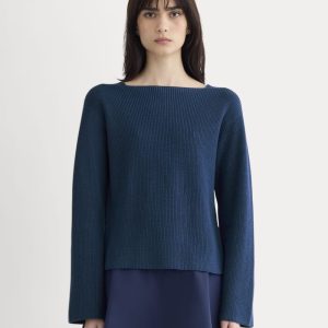 The Boatneck Top in Everyday Cotton | Deep Lazuli Blue