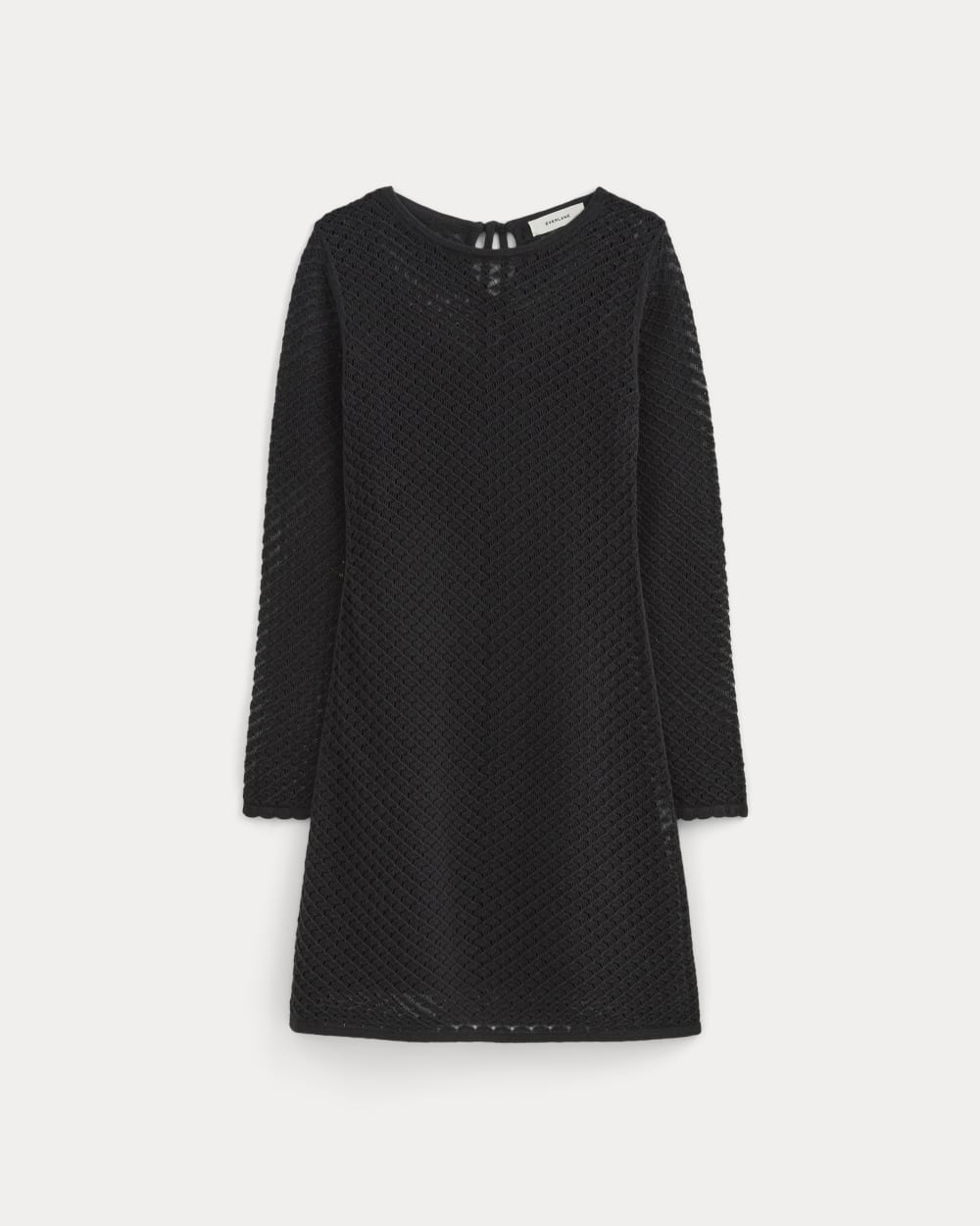 The Lace Knit Mini Dress | Black - Image 2