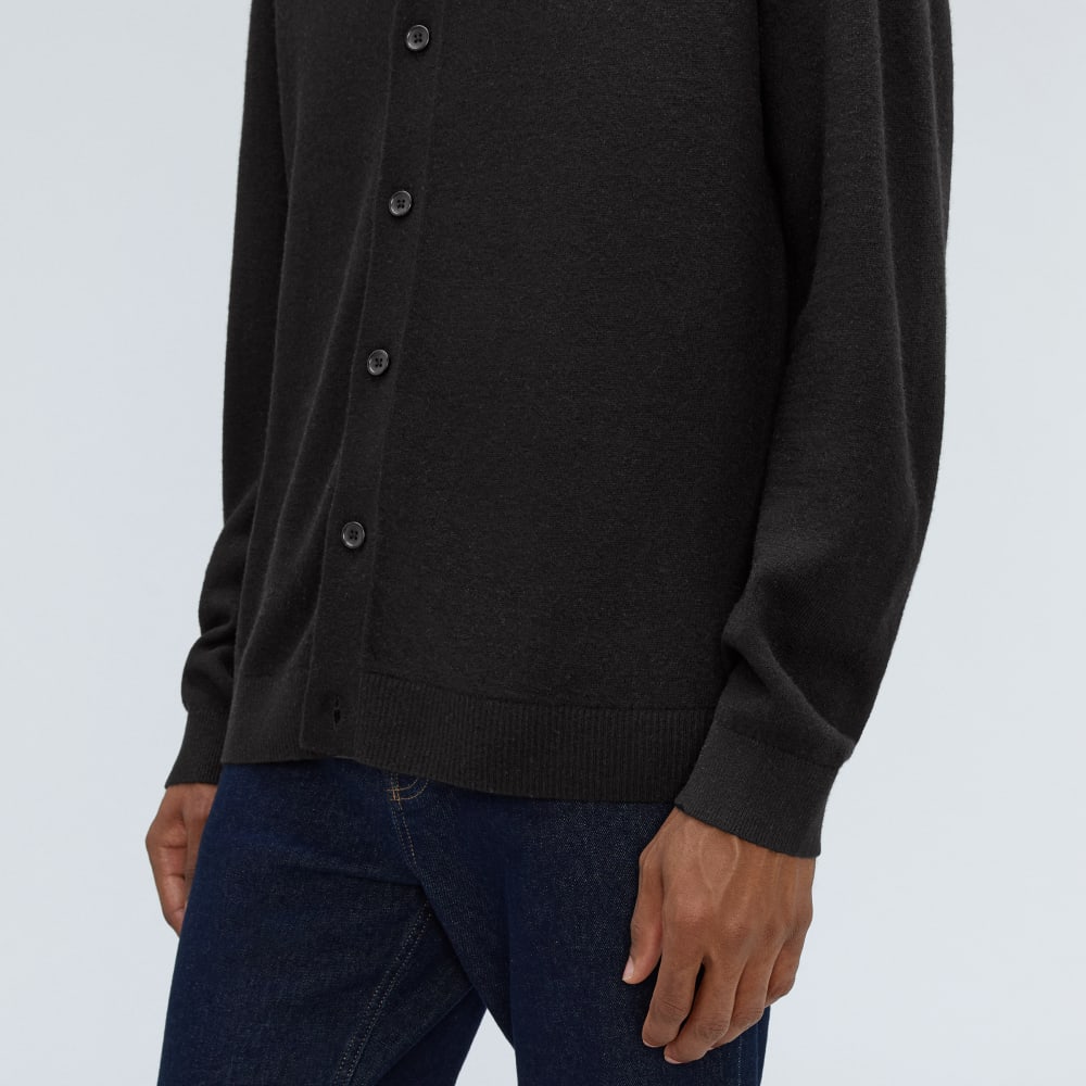 The Merino-Blend Sweater Polo | Black - Image 5