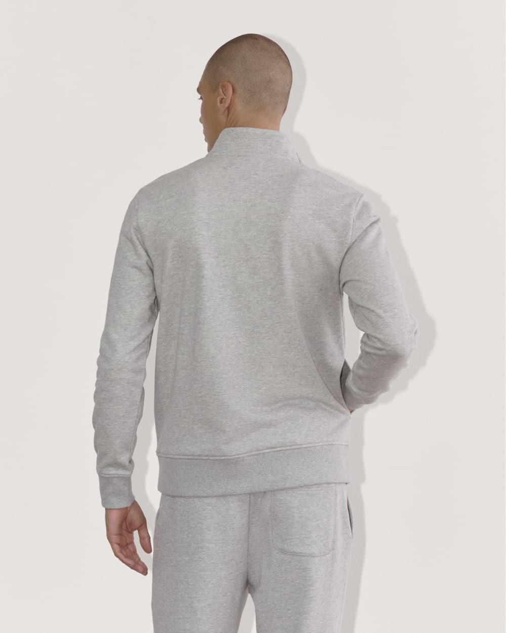 The Off-Duty Terry Quarter-Zip | Heathered Grey - Image 5