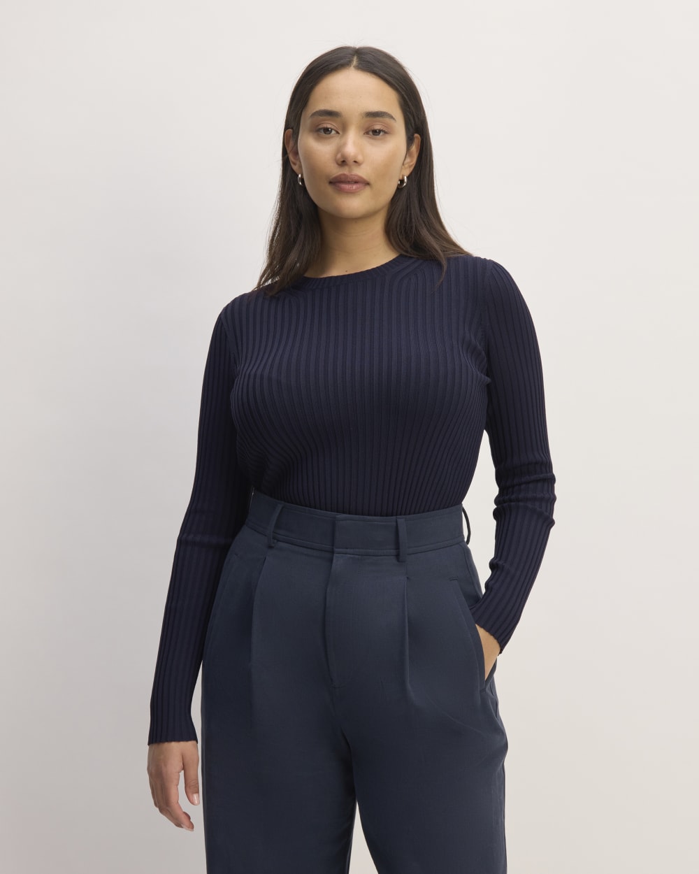 The Viscose Knit Crew | Navy
