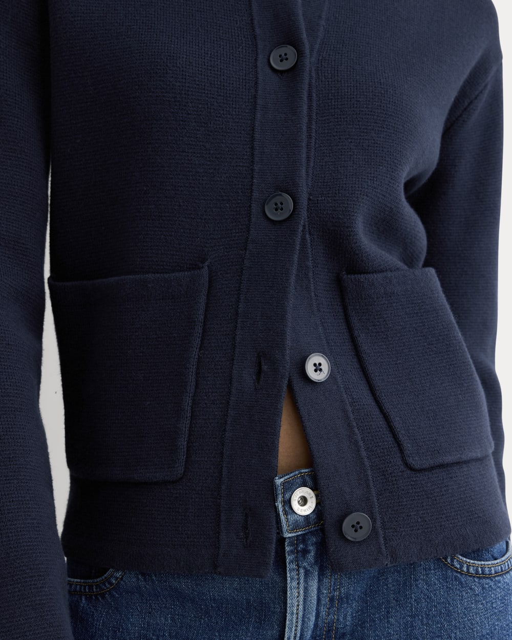 The Crew Cardigan in Everyday Cotton | Navy - Image 5