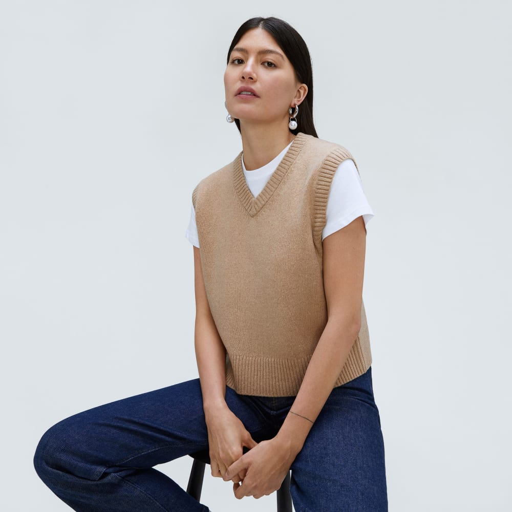 The Cashmere Vest | Light Camel - Image 5