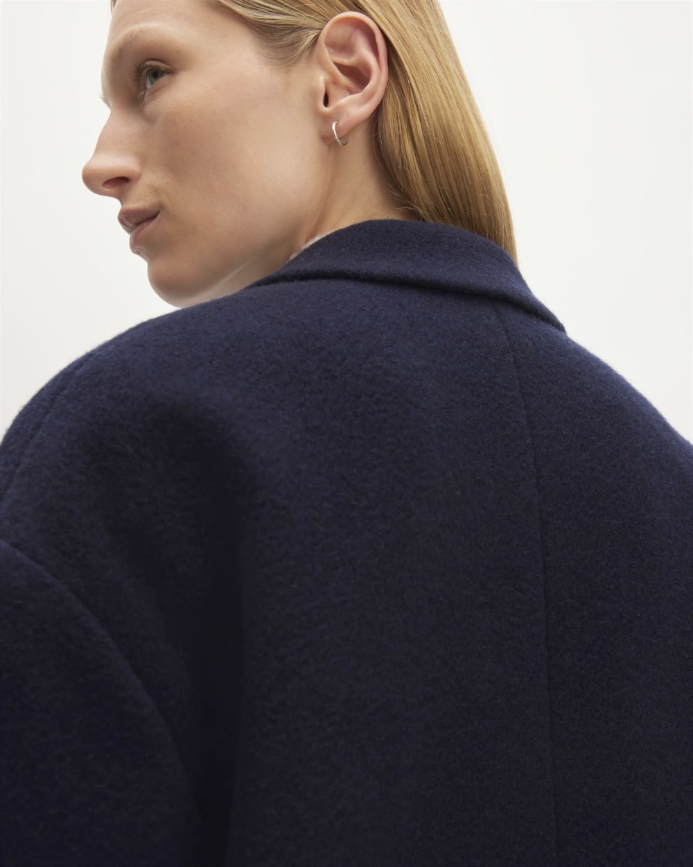 The Italian ReWool? Cocoon Coat | Navy - Image 4