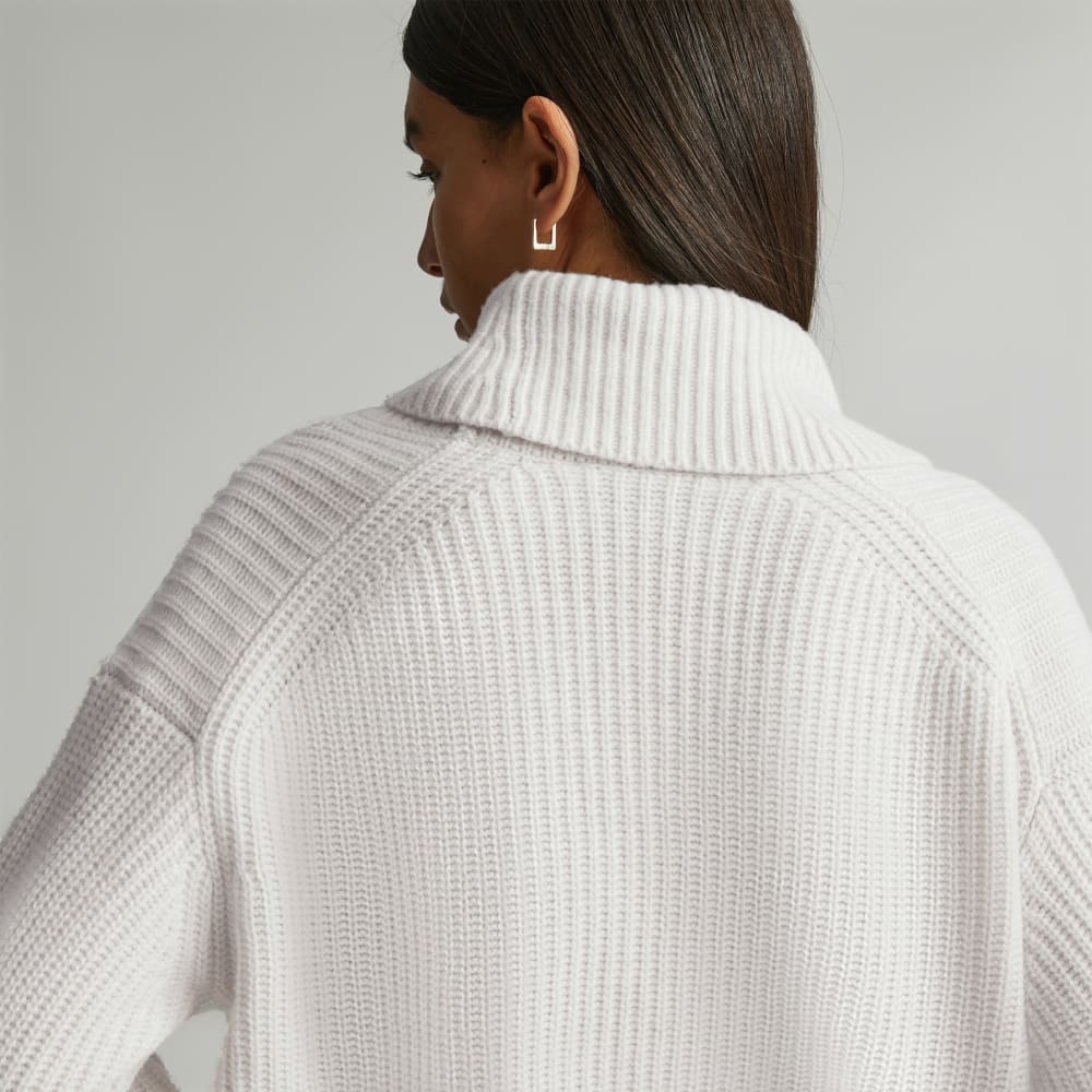 The Felted Merino Shawl Collar Sweater | Heathered Oat - Image 5