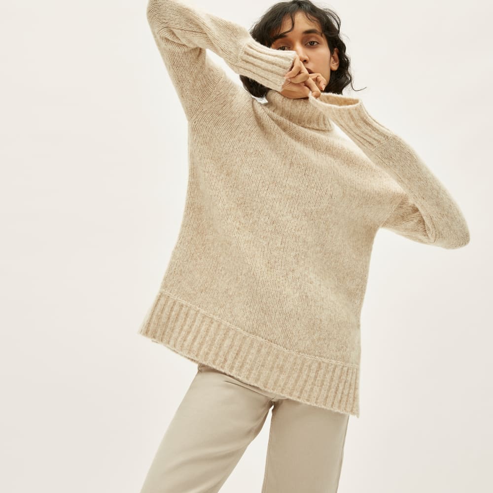 The Cloud Turtleneck | Heathered Ivory - Image 3