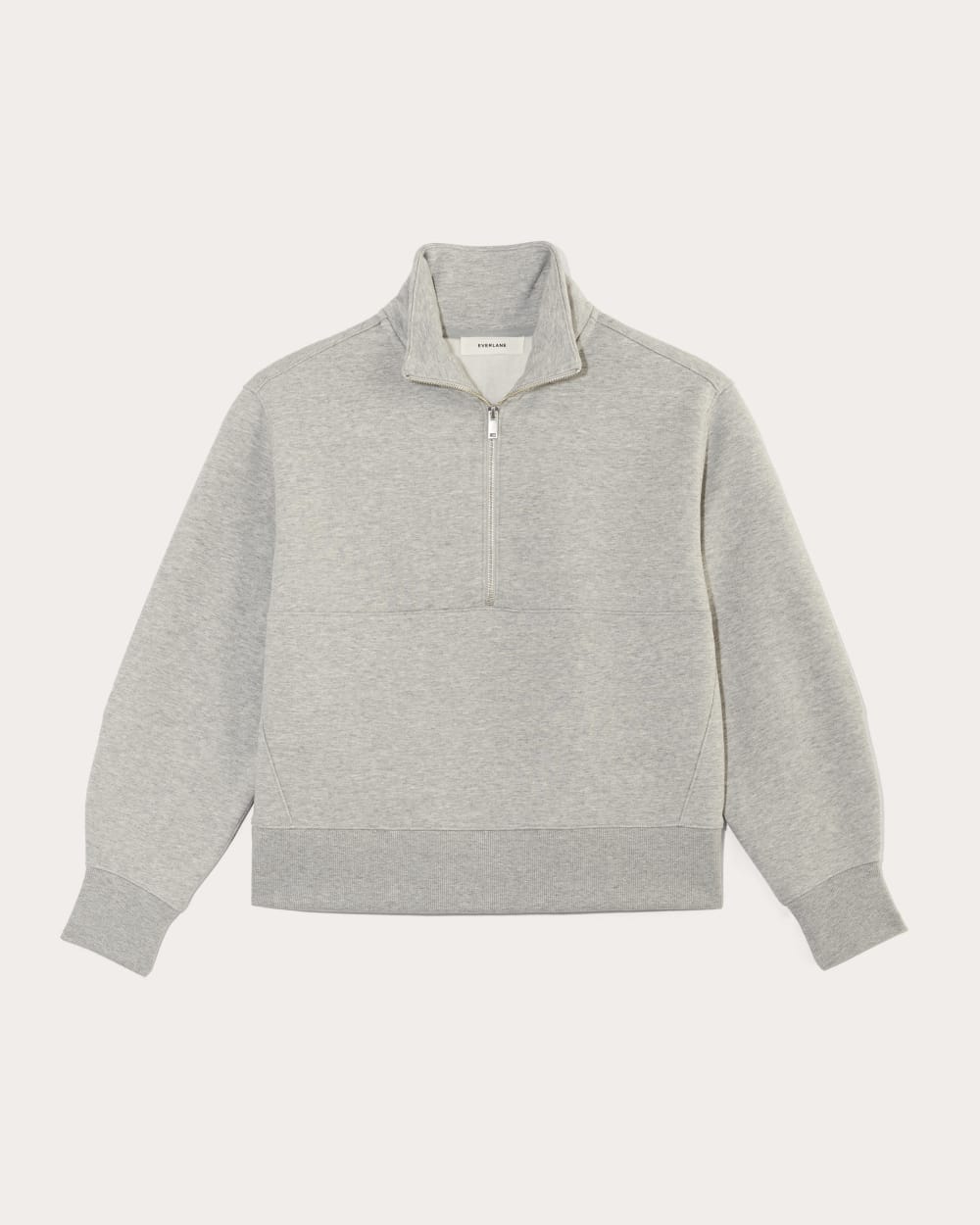 Luxe Fleece Half-Zip Sweatshirt | Heathered Grey - Image 2