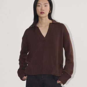 The Boxy Polo in Everyday Cotton | Dark Mahogany