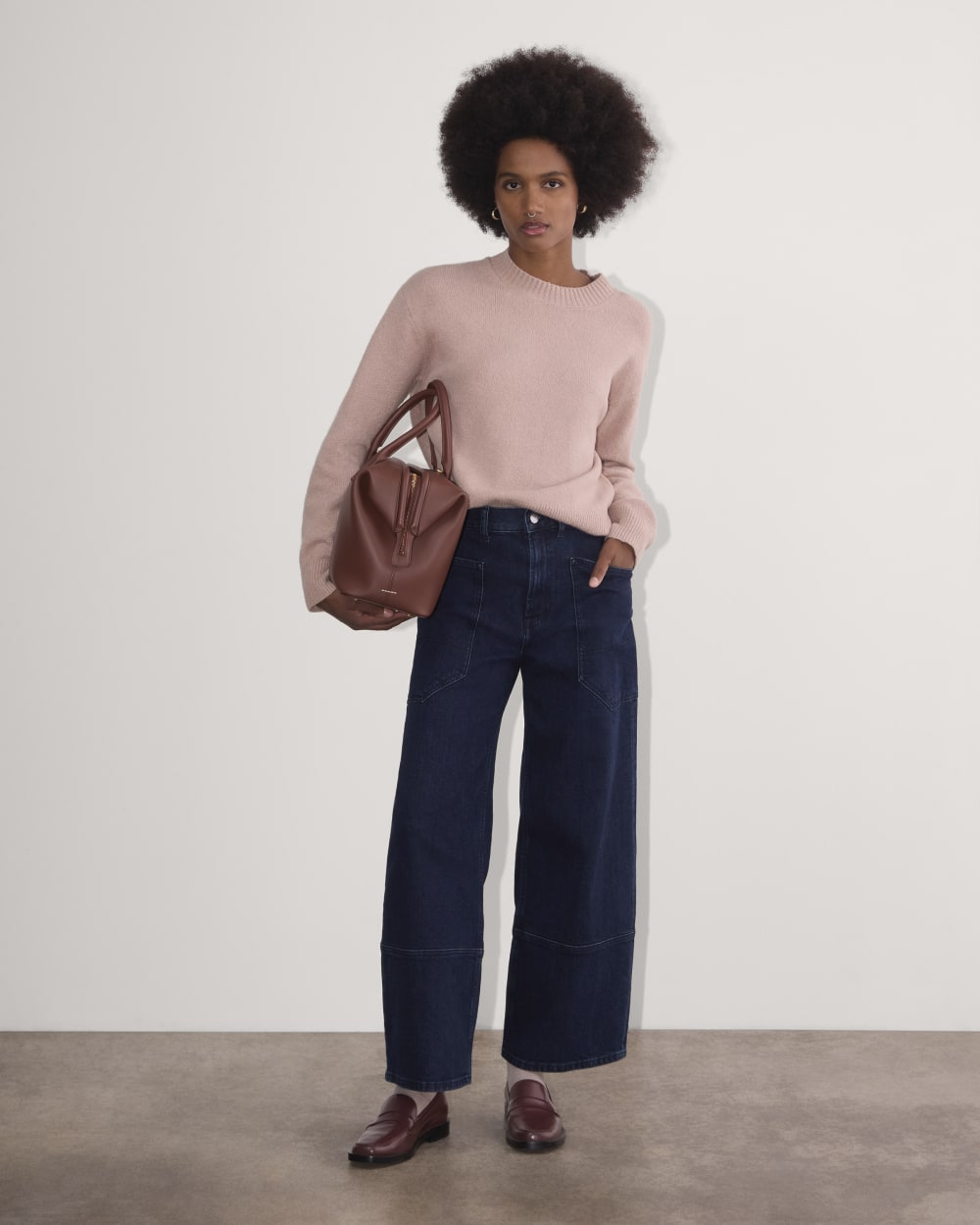 The Cocoon Crew in Plush Cotton | Dusty Rose - Image 3