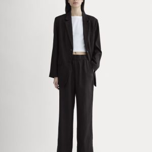 The Linen Easy Pant | Black