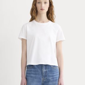 The Box-Cut Tee in Essential Cotton | White | No Pocket
