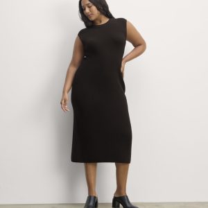 The Midi Dress in Everyday Cotton | Black