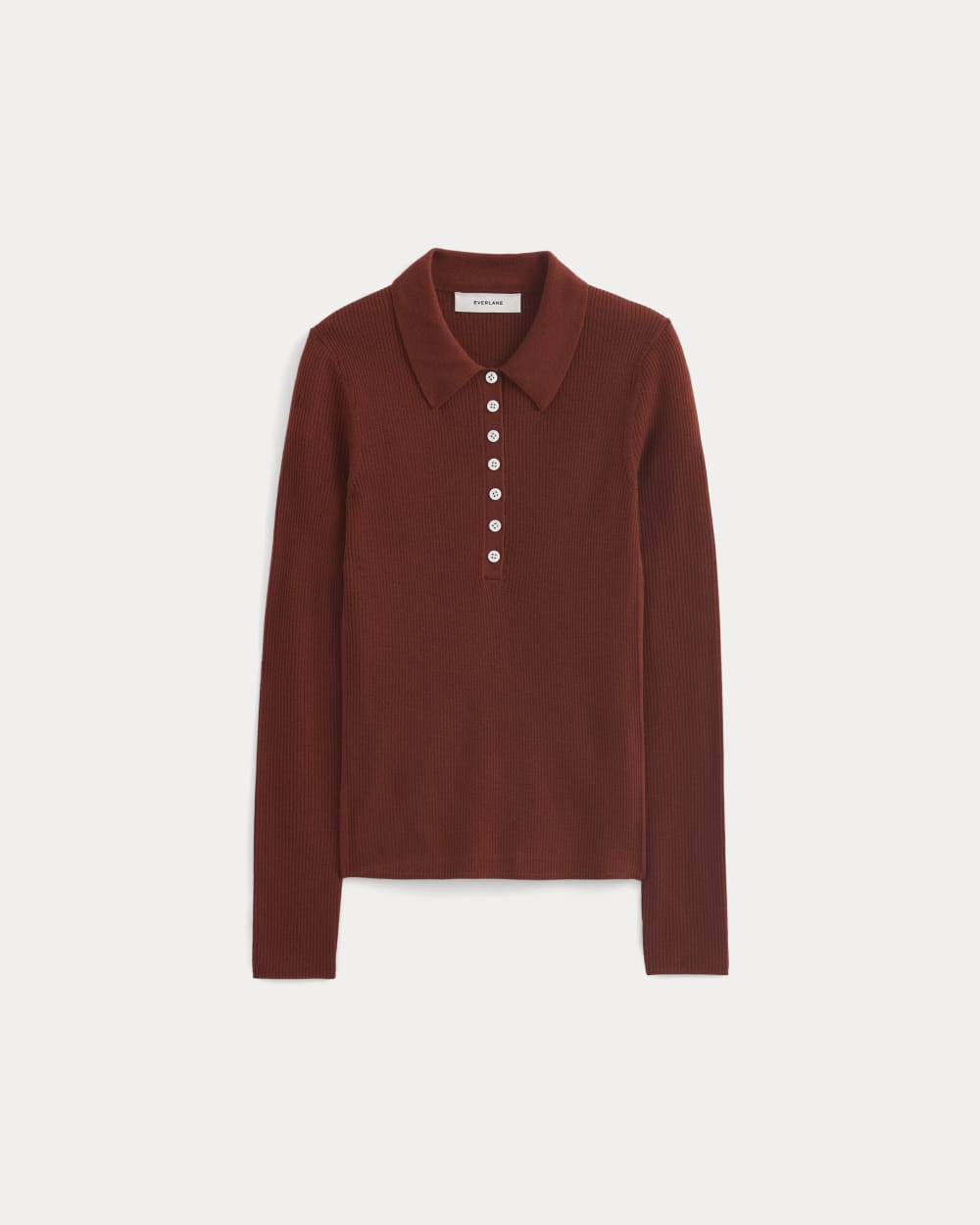 The Polo in Ultrasoft Merino | Merlot - Image 2