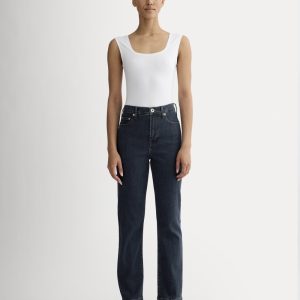 The High-Key Stovepipe Jean | Dark Indigo