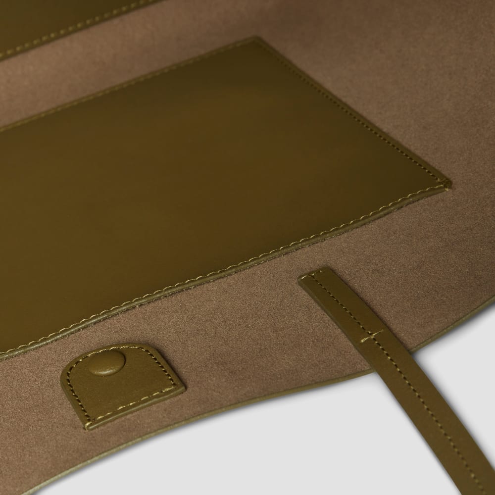 The Luxe Italian Leather Tote | Beech - Image 10