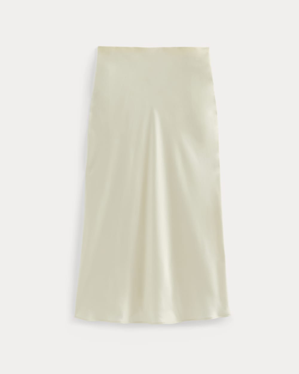 Slip Skirt in Silk Charmeuse | Bone - Image 2