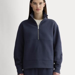 Luxe Fleece Half-Zip Sweatshirt | Navy