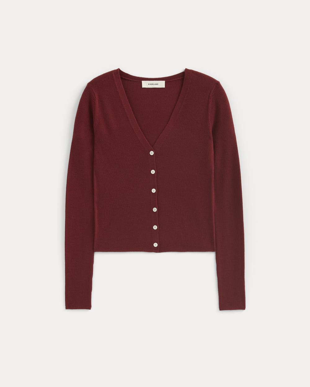 The Cardigan in Ultrasoft Merino | Merlot - Image 2